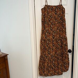 GAP Floral Brown Maxi Dress